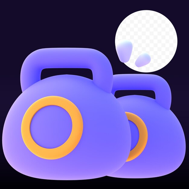 Kettlebell Imagen renderizada en 3D
