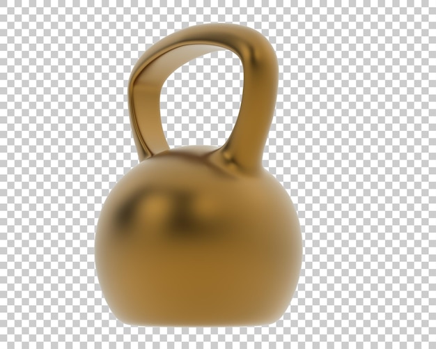 PSD kettlebell isolé sur fond transparent illustration de rendu 3d