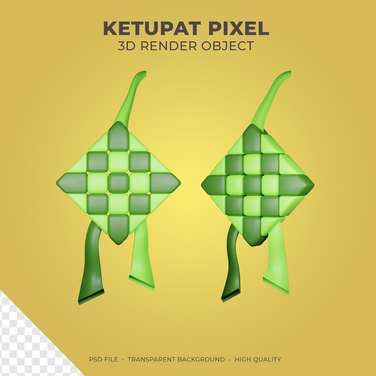 PSD ketupat pixel