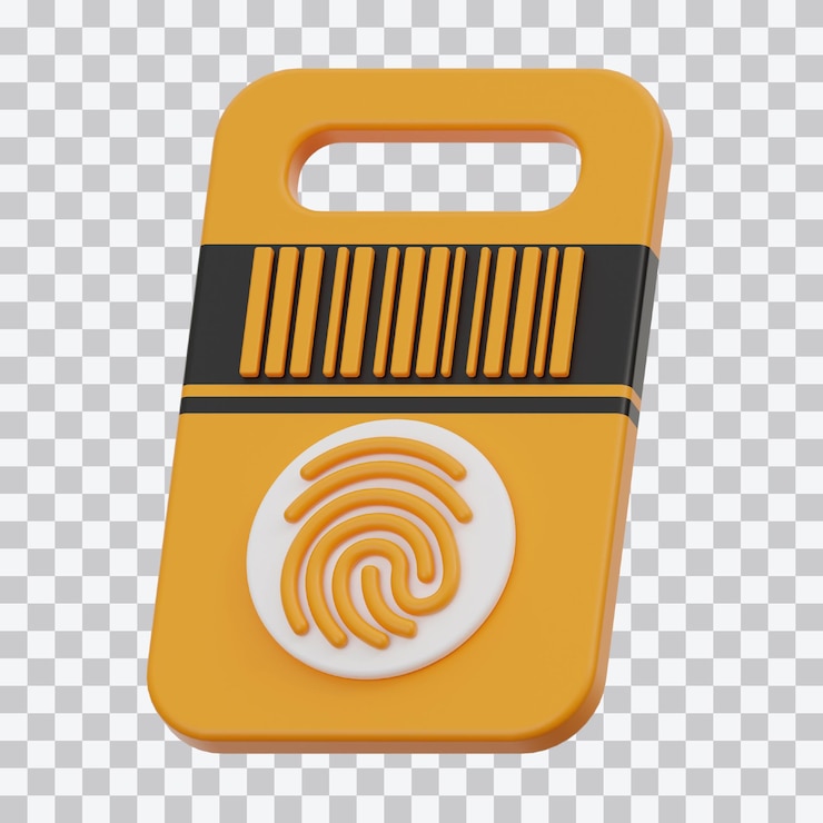 PSD key card 3d illustration