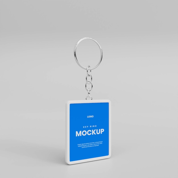 Key ring 3d mockup design