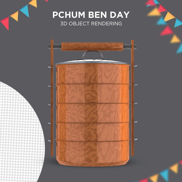 Khmer chansrak rendu 3d Pchum Ben Day