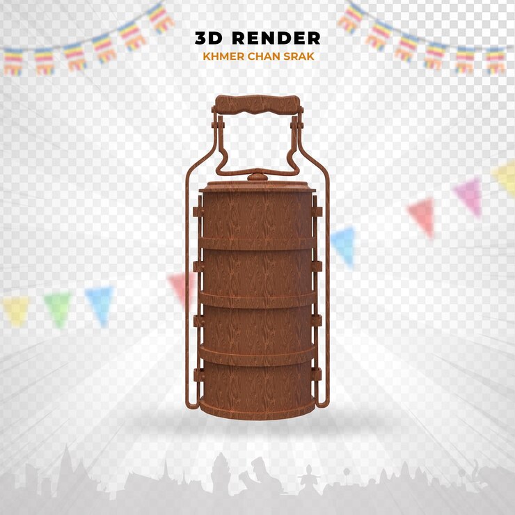 PSD khmer diseño tradicional chan srak 3d pchum ben day