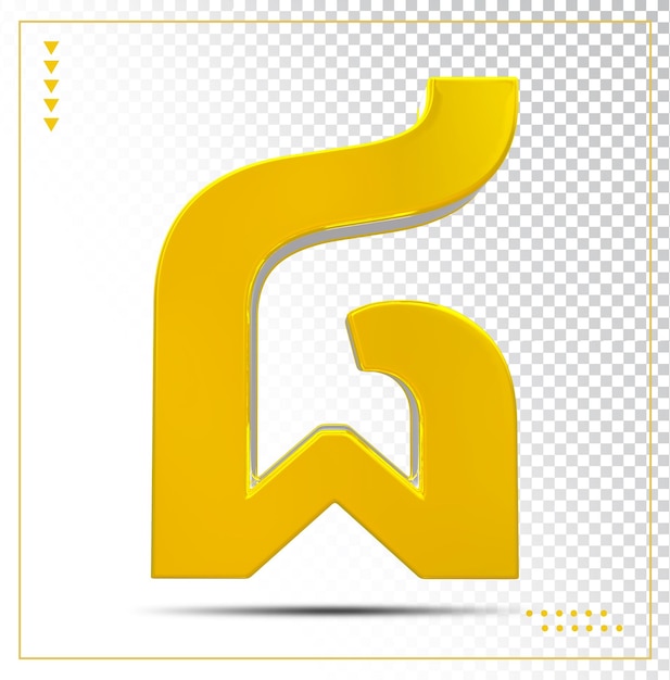 Khmer número 8 oro lujo 3d render
