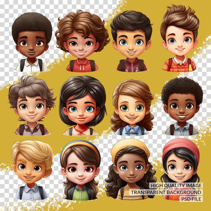 PSD kid3d png-clipart durchsichtiger isolierter hintergrund