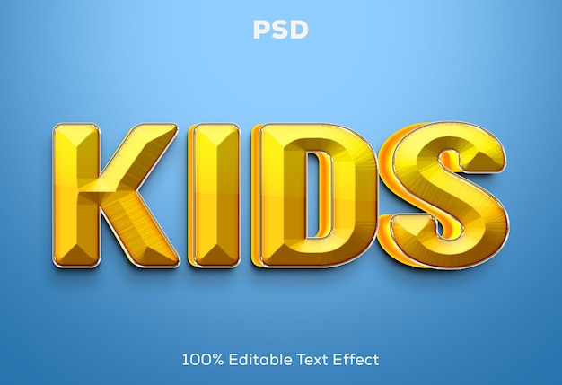 kids 3d editable text effect