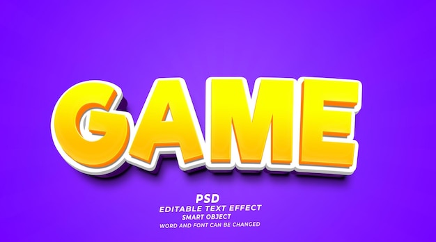 Kids Gamer 3D bearbeitbarer Photoshop-Texteffektstil