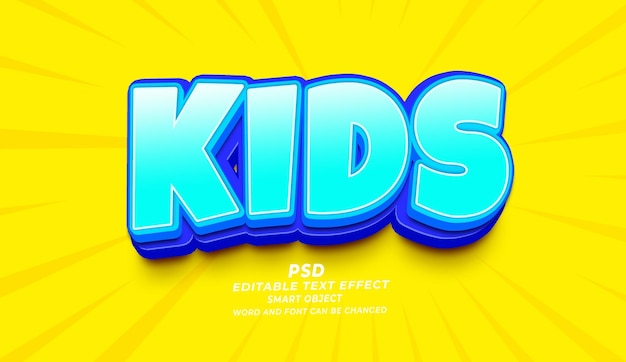 Kids PSD 3D Editable Text Effect