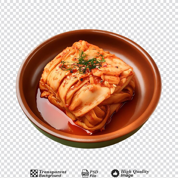 PSD kimchi aislado en un fondo transparente