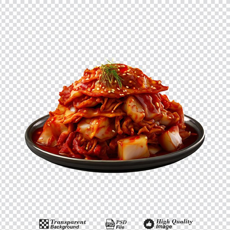 PSD kimchi aislado en un fondo transparente