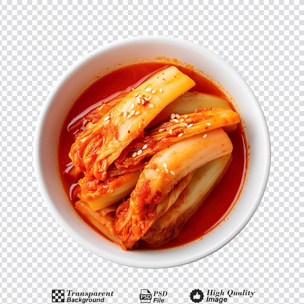 Kimchi aislado en un fondo transparente