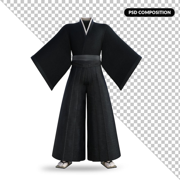 PSD kimono 3d mock up aislado psd premium