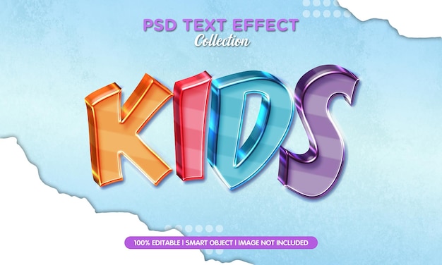 PSD kinder bunter psd-texteffekt