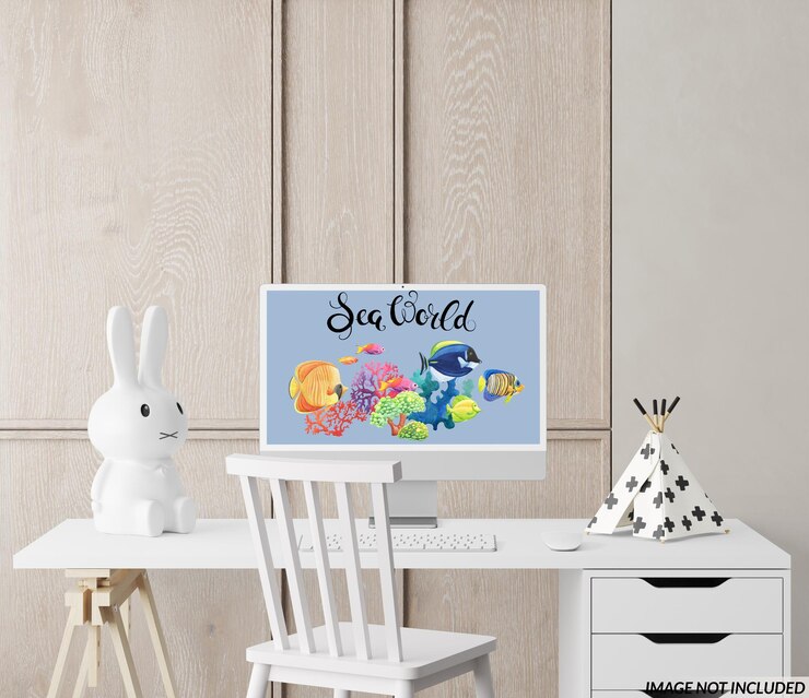PSD kindergarten-rahmen-mockup