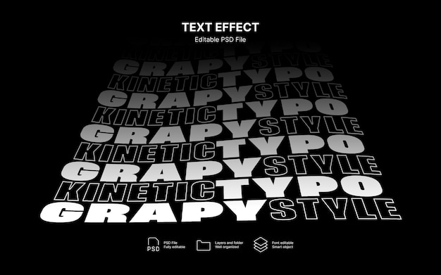 Kinetischer Text-Effekt