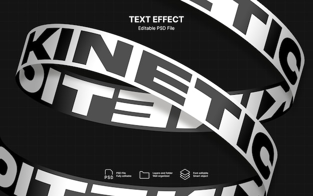 Kinetischer Text-Effekt
