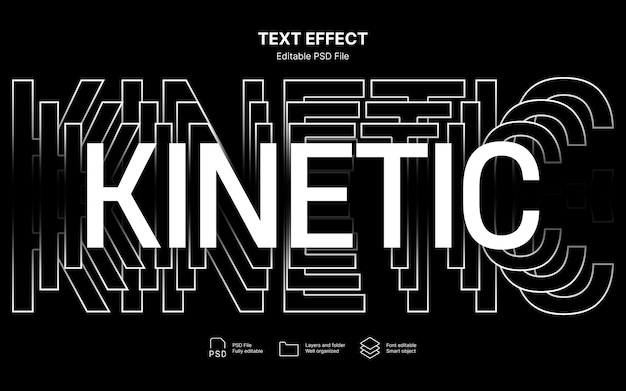 Kinetischer text-effekt