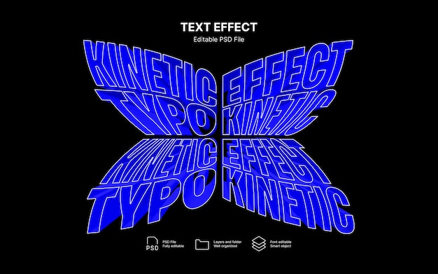 Kinetischer Text-Effekt