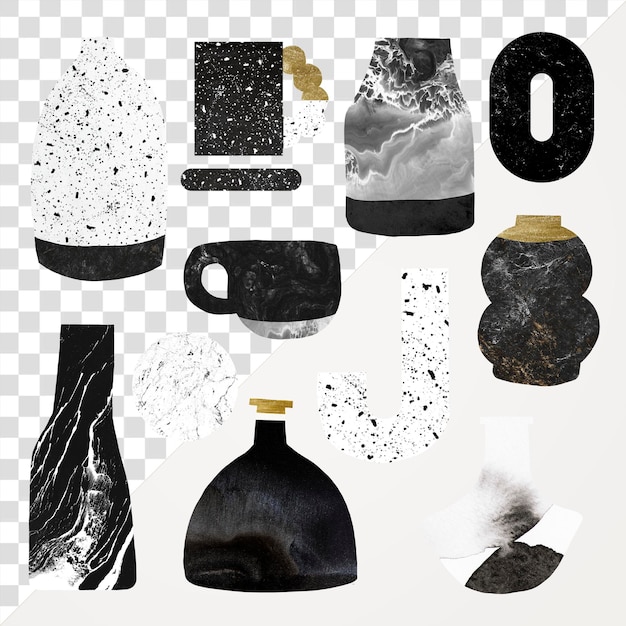 Kintsugi vaso png clipart estética cerâmica de ouro objetos de decoração doméstica colocados em fundo transparente