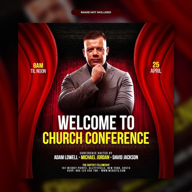 Kirchenkonferenz Webbanner Social Media Post Flyer Design