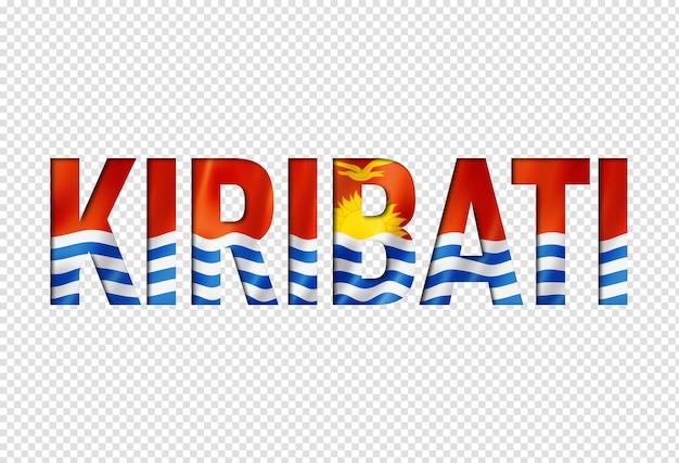 PSD kiribati flagge textschrift