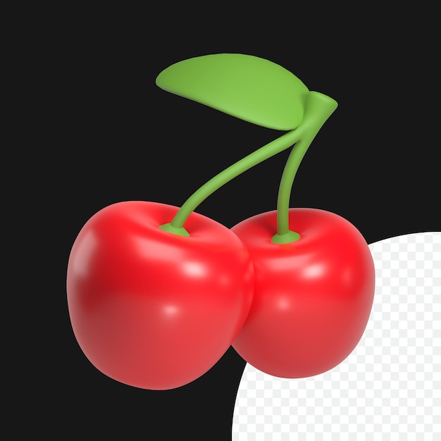 Kirschfrucht 3d-symbol