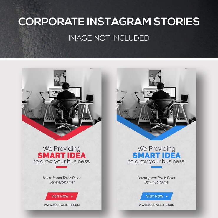 PSD kisah instagram perusahaan