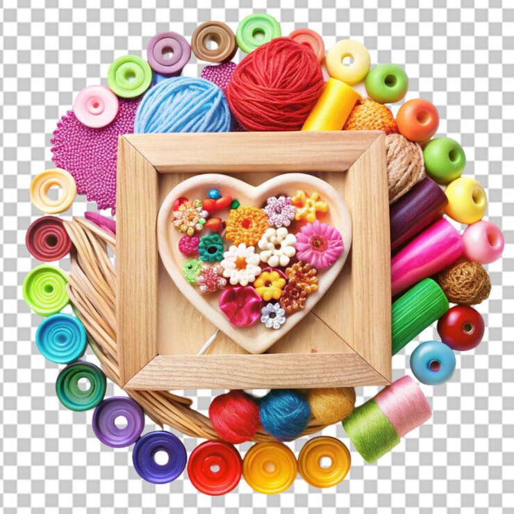 PSD kit de artesanía con temática de monzón en fondo transparente