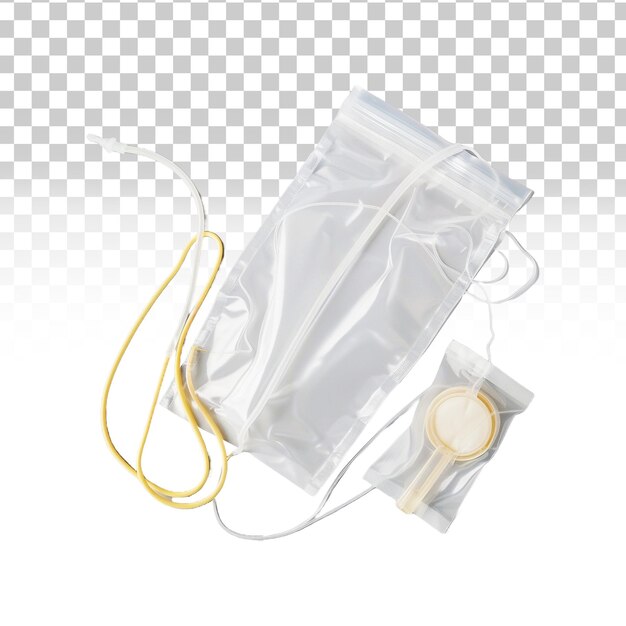 PSD kit de cateter foley em fundo transparente