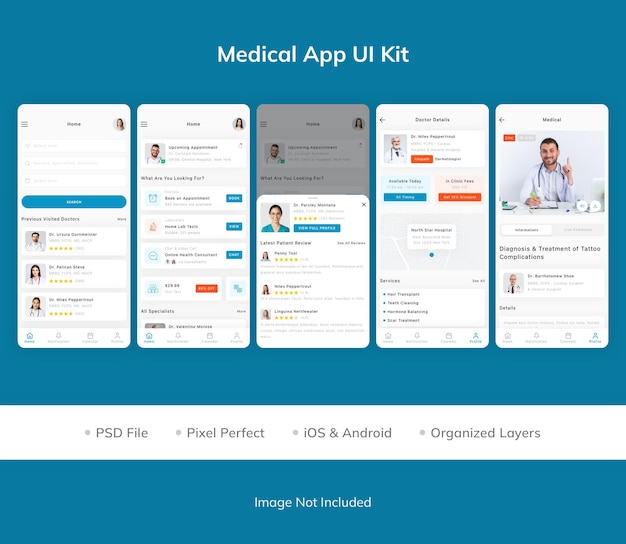 Kit de IU de aplicativo médico