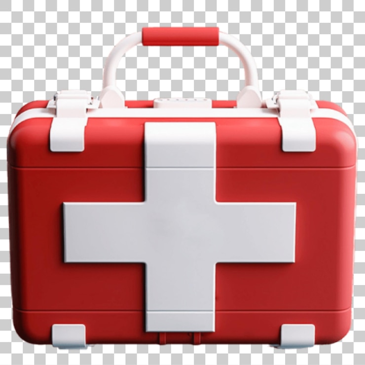 PSD kit de primeiros socorros em 3d