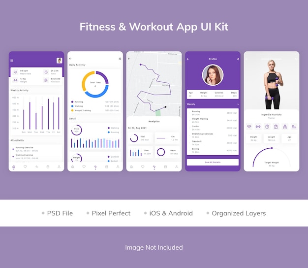 Kit D'interface Utilisateur D'application D'entraînement Pour Ampli De Fitness