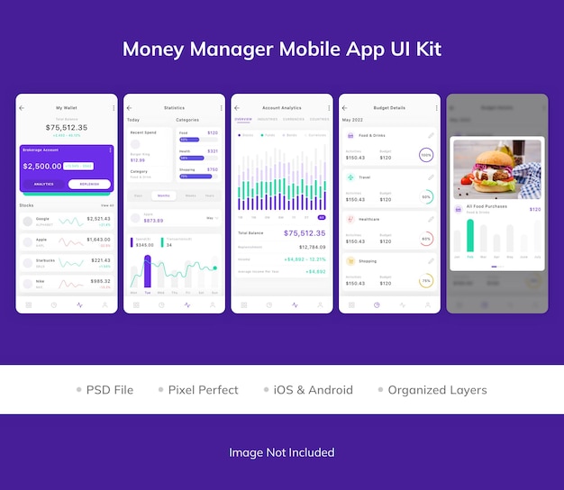 Kit D'interface Utilisateur De L'application Mobile Money Manager