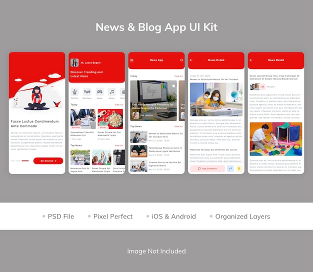 Kit D'interface Utilisateur De L'application News