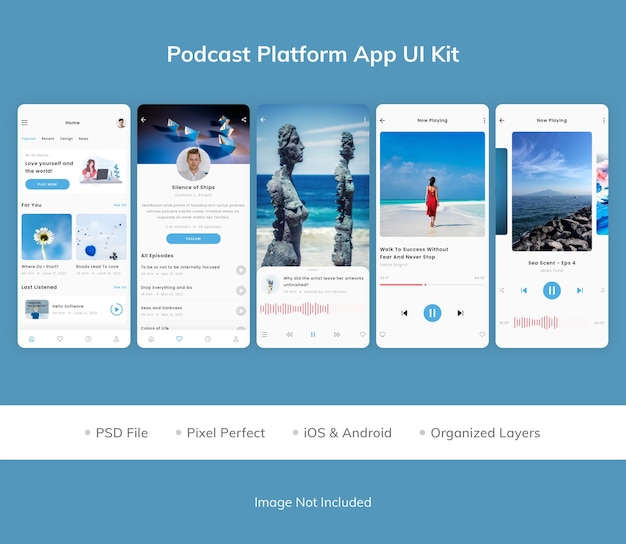 Kit D'interface Utilisateur De L'application Podcast Platform