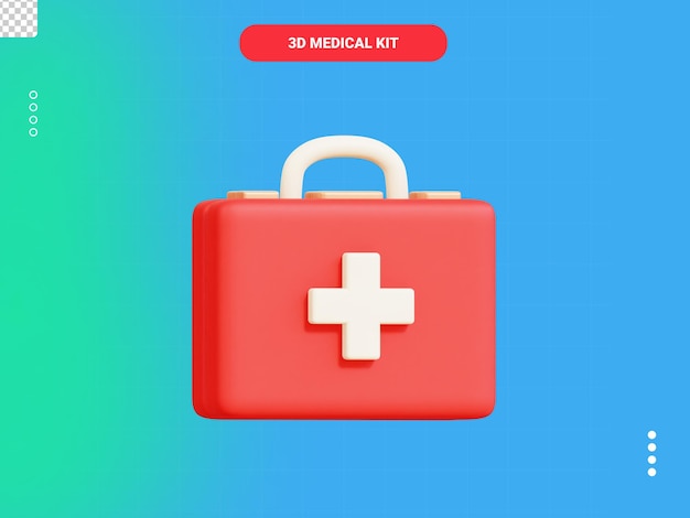 PSD kit médico icono 3d