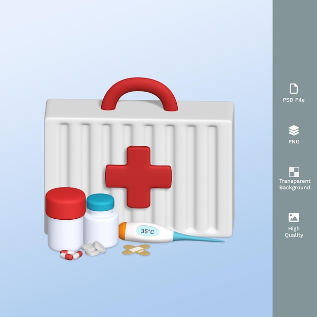 Kit medico sanitario Emergenza 3d