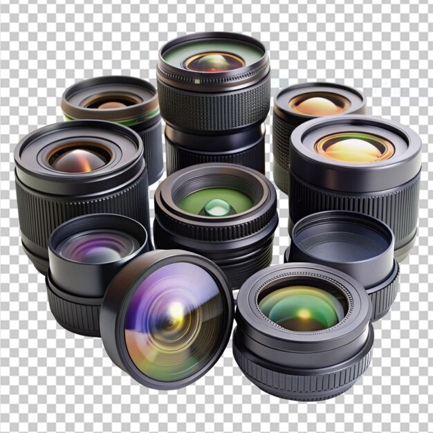 Kit D'objectif D'appareil Photo Sur Fond Transparent