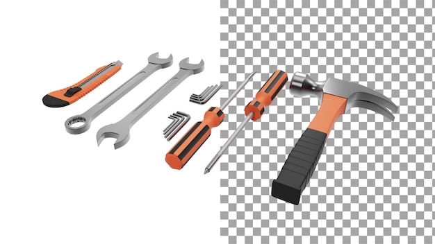 Kit d'outils de vue d'angle sans ombre rendu 3d