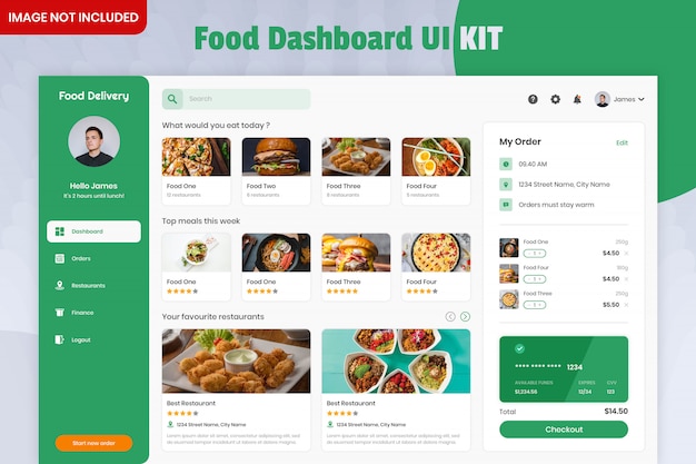 Kit UI Dashboard consegna cibo