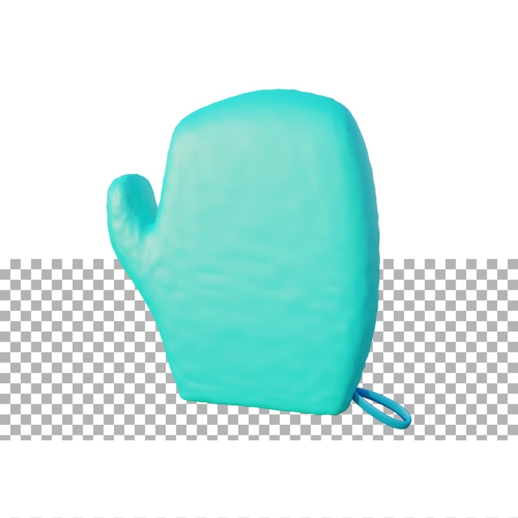 PSD kitchen gloves 3d rendering