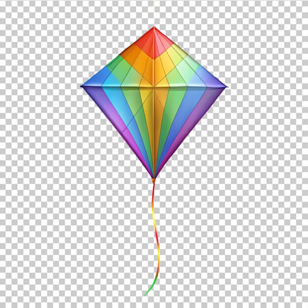 kite on transparent background 3d rendering illust