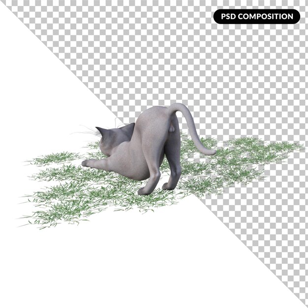 Kitty niedlich isoliert 3d-rendering.