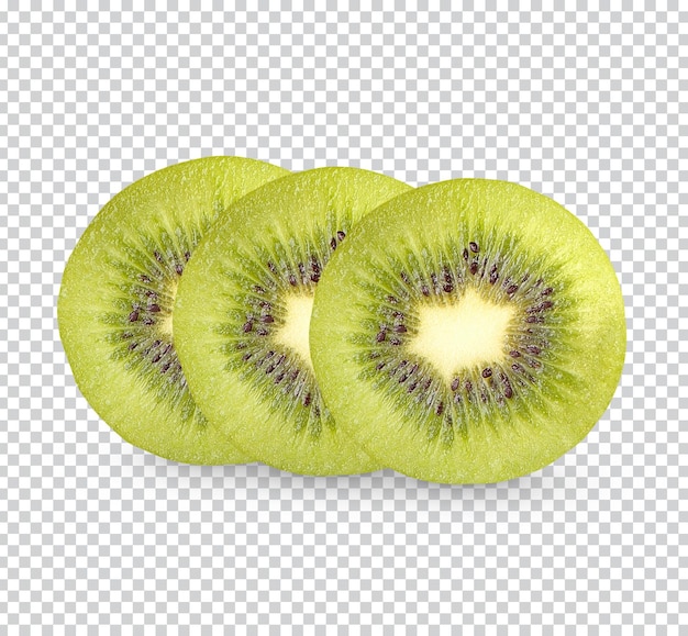 Kiwi fresco en rodajas aislado PSD Premium