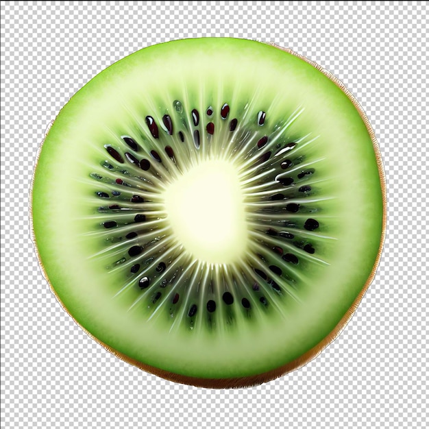 Kiwi con hojas verdes