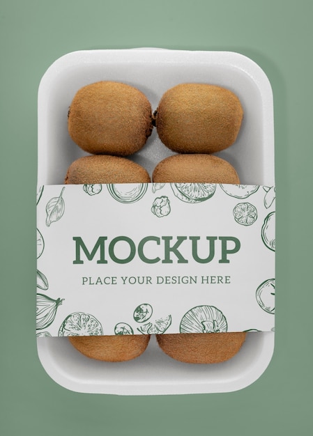 Kiwi in confezione mock-up