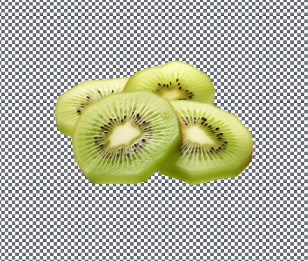 Kiwi seco natural aislado sobre un fondo transparente