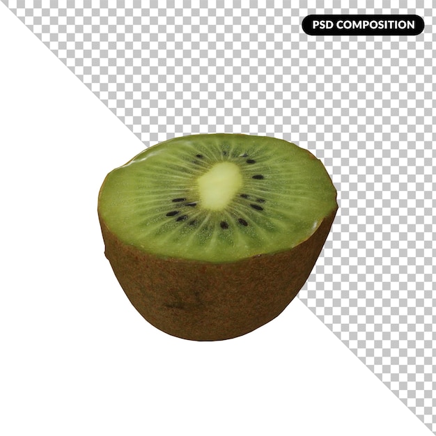 Kiwis isolierte 3d-darstellung