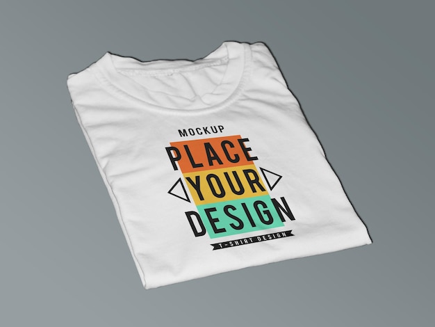 PSD klappbares t-shit-mockup-design