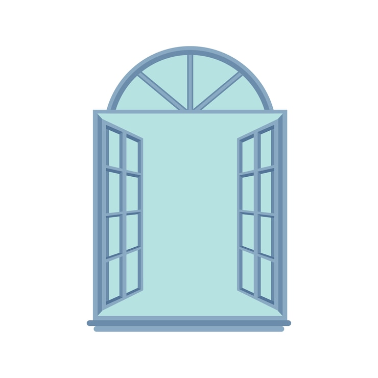 PSD klare hausfensterillustration